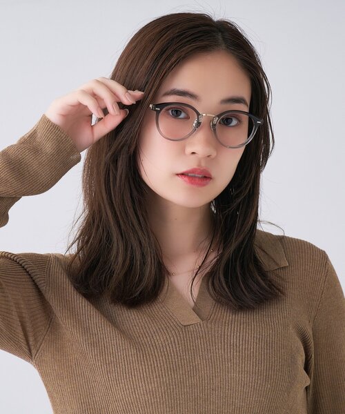 UNITED ARROWS（ユナイテッドアローズ）の「Zoff｜UNITED ARROWS｜ボストン型 メガネ [Stylish] 伊達メガネ 度付き[レンズ交換券付き]ユニセックス  ユナイテッドアローズ（メガネ・メンズ・ブラック/ブラック系その他/グリーン・FREE）」の20枚目の写真