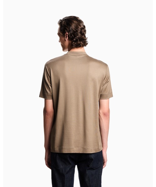 EMPORIO ARMANI(エンポリオアルマーニ)の「【エンポリオ アルマーニ】ASV Tシャツ リヨセル混紡ジャージー オーバーサイズ刺繍(Tシャツ/カットソー・メンズ・ブラック/ブラウン・X-SMALL/X-LARGE/SMALL/MEDIUM/LARGE)」の5枚目の写真