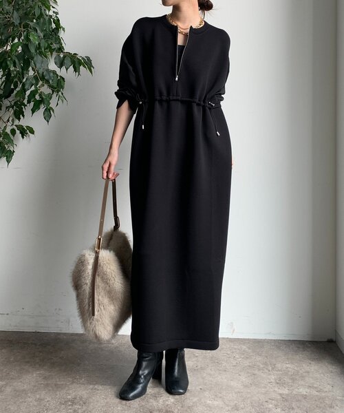 袖異素材切替ダンボールワンピース（ワンピース）｜DouDou（ドゥドゥ