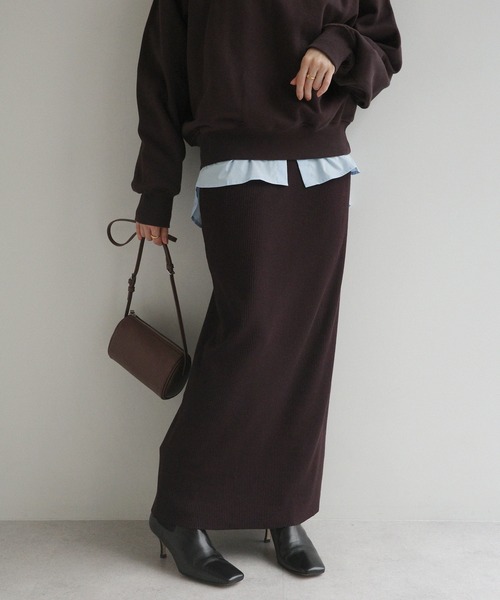 セール】【新色追加】セルフカットリブタイトスカート【8サイズ展開(S