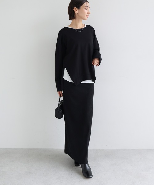 セール】【新色追加】セルフカットリブタイトスカート【8サイズ展開(S