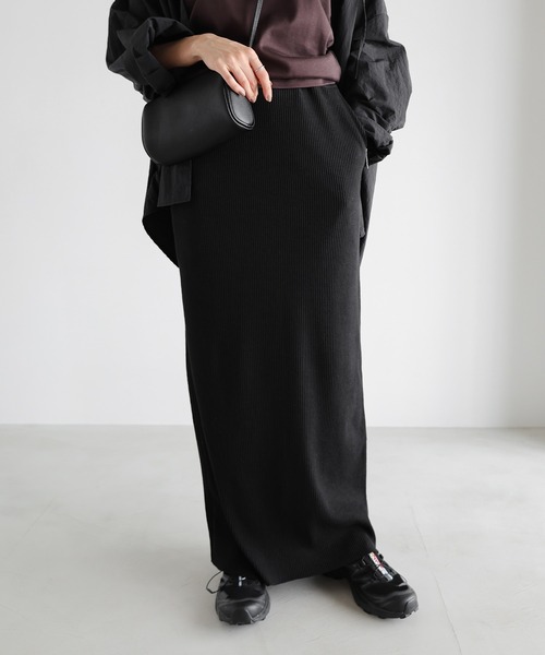 セール】【新色追加】セルフカットリブタイトスカート【8サイズ展開(S