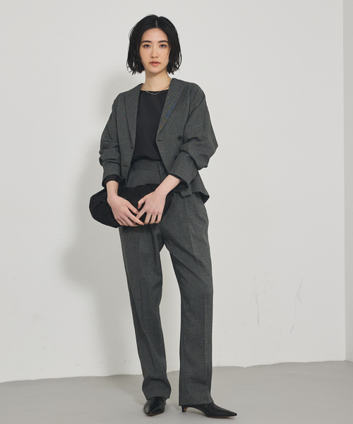 qualite（カリテ）の「ブライトツイルベルブラウス/秋服/冬服/オフィスカジュアル/レイヤード（シャツ/ブラウス・レディース・オフホワイト/ブラック・フリー）」の6枚目の写真