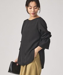 qualite | ブライトツイルベルブラウス/秋服/冬服/オフィスカジュアル/レイヤード(シャツ/ブラウス)