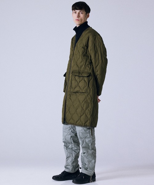 TAION（タイオン）】〈ユニセックス〉ミリタリー Vネックジップ ダウン