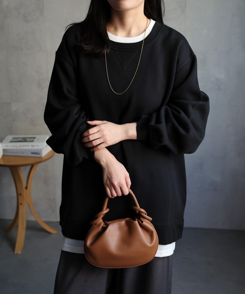 セール】レイヤード風裏起毛Bigトレーナー / プルオーバー（スウェット