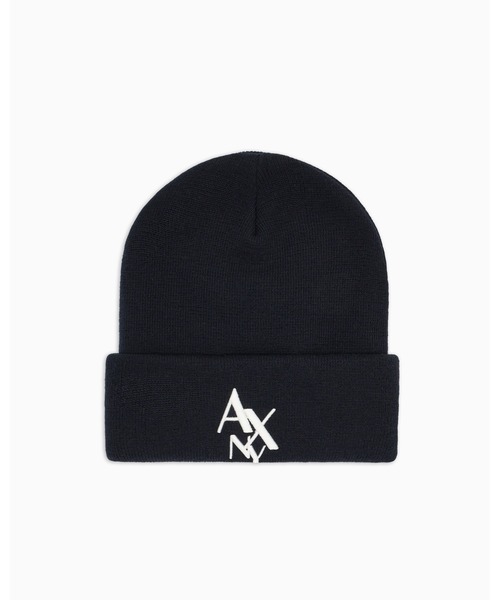 A|X アルマーニ エクスチェンジ】AXロゴ ニットキャップ（ニット
