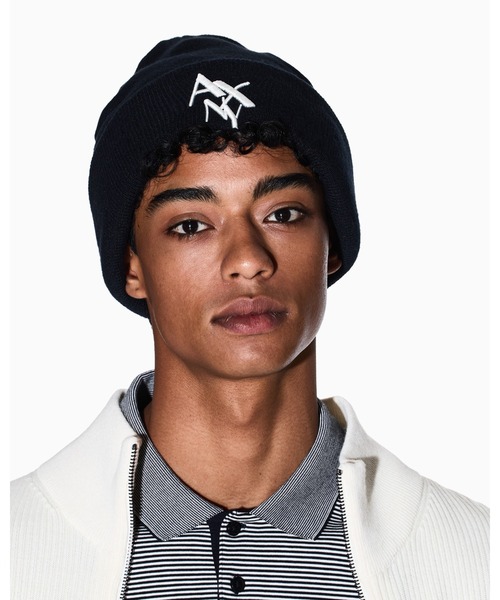 A|X アルマーニ エクスチェンジ】AXロゴ ニットキャップ（ニット