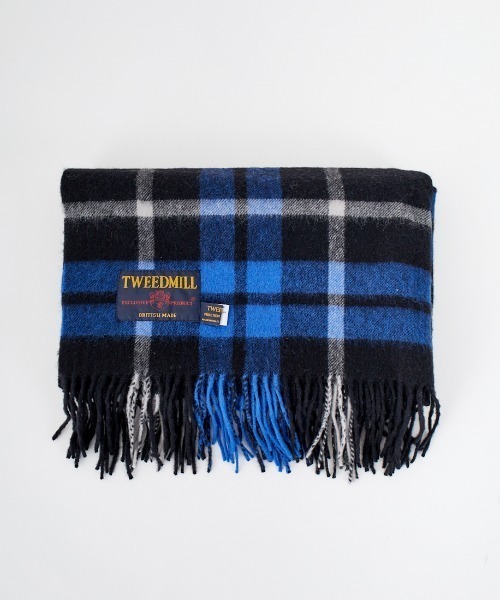 ♡美品♡ アパルトモン　Wool×Silk All In One ネイビー セール】[TWEED MILL/ツイードミル] 70×190 大判ストール（マフラー