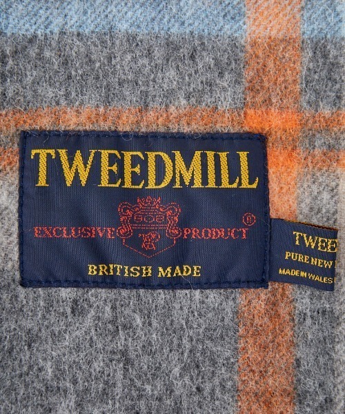 TWEED MILL（ツイードミル）の「[TWEED MILL/ツイードミル] 70×190 大判ストール（マフラー・レディース・ブラック系2/グレー/イエロー/オレンジ/ロイヤルブルー/ブラック系/パープル/レッド・F）」の16枚目の写真