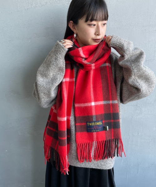 セール】[TWEED MILL/ツイードミル] 70×190 大判ストール（マフラー