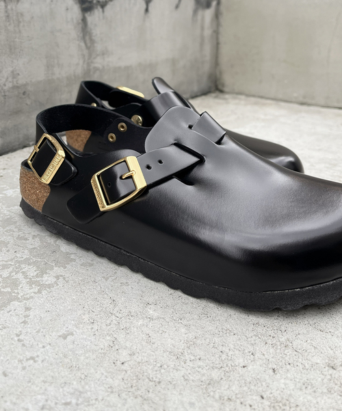美品☆Birkenstock ブラック ローファー BIRKENSTOCK（ビルケンシュトック） スリッポン BIRKENSTOCK REYKJAVIK