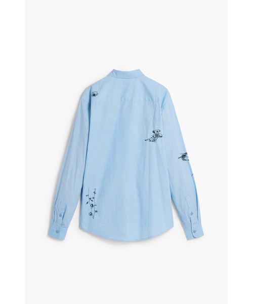 Desigual(デシグアル)の「スカイブルースケッチ刺繍長袖シャツ(シャツ/ブラウス・メンズ・ブルー・S/M/L/XL/XXL)」の5枚目の写真