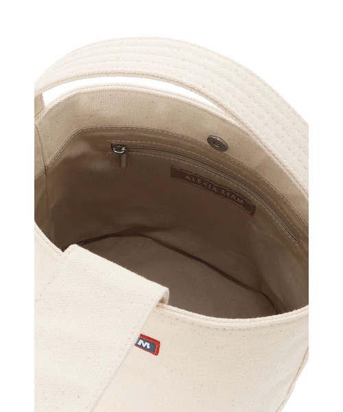 ALEXIA STAM（アリシアスタン）の「Box Logo Canvas Hand Bag /ボックスロゴ キャンバストート（トートバッグ・レディース・ネイビー/アイボリー・FREE）」の8枚目の写真