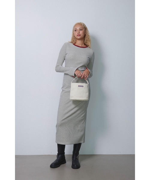 ALEXIA STAM（アリシアスタン）の「Box Logo Canvas Hand Bag /ボックスロゴ キャンバストート（トートバッグ・レディース・ネイビー/アイボリー・FREE）」の13枚目の写真