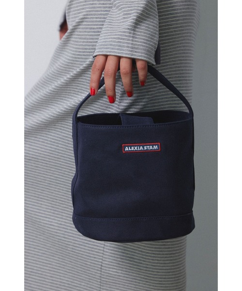 ALEXIA STAM（アリシアスタン）の「Box Logo Canvas Hand Bag /ボックスロゴ キャンバストート（トートバッグ・レディース・ネイビー/アイボリー・FREE）」の16枚目の写真