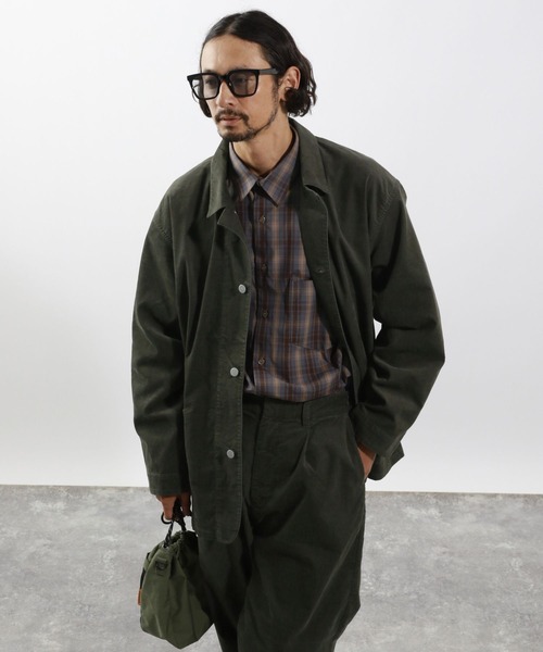 SMITH'S（スミス）の「【SMITH'S×BAYFLOW】別注ベロアジャケット（カバーオール・メンズ・カーキ・MEDIUM/LARGE）」の12枚目の写真