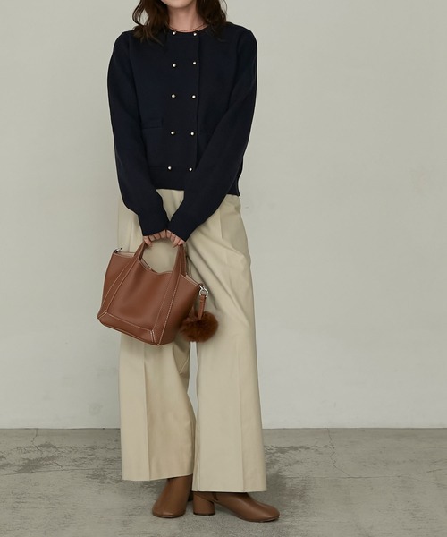 Cherir Mignon(シェリルミニョン)の「【Cherir Mignon】ポーチ&ファーチャーム付き2wayミニハンドバッグ(ハンドバッグ・レディース・ベージュ/ブラウン・FREE)」の14枚目の写真