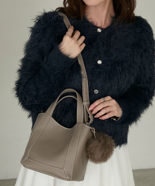 Cherir Mignon(シェリルミニョン)の「【Cherir Mignon】ポーチ&ファーチャーム付き2wayミニハンドバッグ(ハンドバッグ・レディース・ベージュ/ブラウン・FREE)」の19枚目の写真