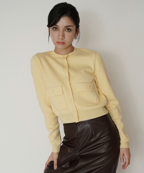 フラップ ポケット ニット カーディガン KINO THE KEI