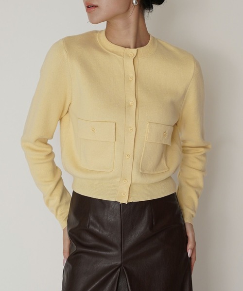 フラップ ポケット ニット カーディガン KINO THE KEI（カーディガン