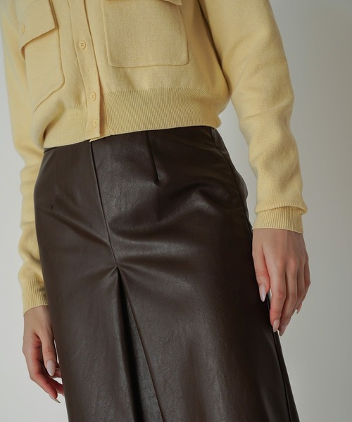 KINO THE KEI フラップ ポケット ニット カーディガン ネイビー フラップポケット コットンニット カーディガン KINO THE KEI 全4色