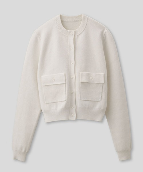 フラップ ポケット ニット カーディガン KINO THE KEI（カーディガン
