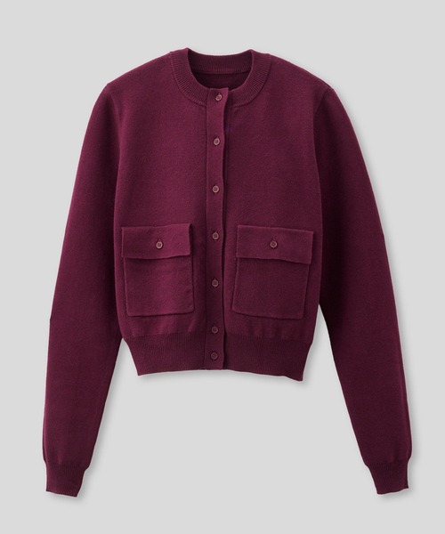 KINO THE KEI フラップ ポケット ニット カーディガン ネイビー フラップ ポケット ニット カーディガン KINO THE KEI（カーディガン