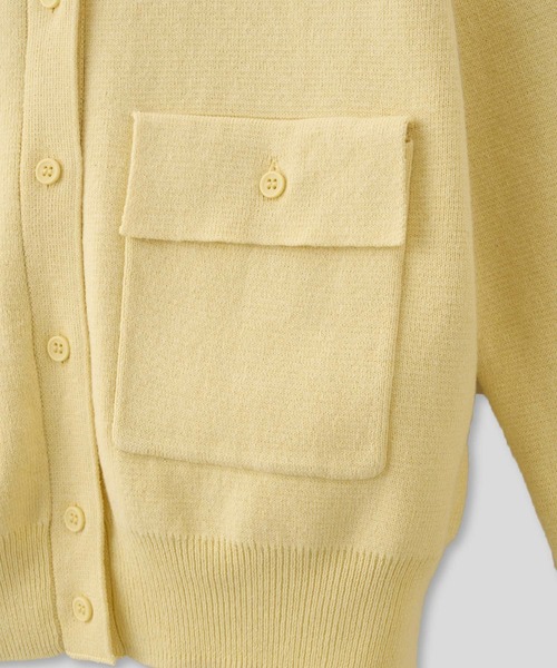 KINO THE KEI フラップ ポケット ニット カーディガン ネイビー フラップ ポケット ニット カーディガン KINO THE KEI（カーディガン