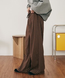 MERLOT（メルロー）の「【ウエスト総ゴム】ウールタッチギンガムチェックワイドパンツ（その他パンツ・メンズ）」