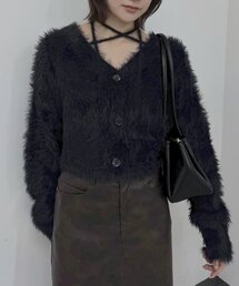 mline | [mline]【新色BLK登場！】シャギーチョーカーカーディガン(カーディガン/ボレロ)