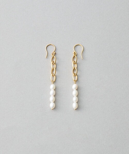 ピアス チェーン×パール（ピアス（両耳用））｜Jouete（ジュエッテ）の