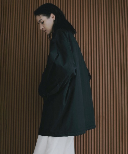 manof マノフ DETAILED OVER SIZE JACKET 美品 MANOF（マノフ） コート アウター FAUX LEATHER JACKET レディース