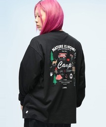 GERRY バックプリント クルーネック 長袖 Tシャツ