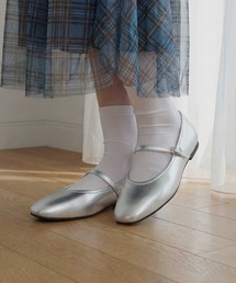 SETUP7 | 【SETUP7】ストラップ付バレエパンプス フラットシューズ ラウンドトゥ JIP(バレエシューズ)