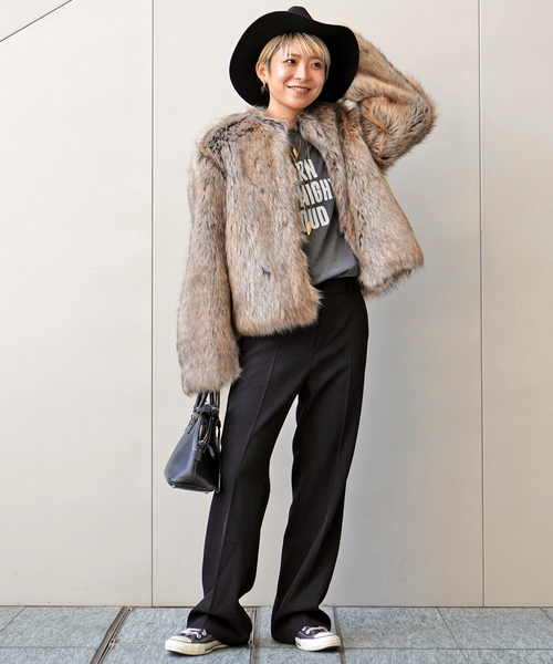 EVERYDAY I LIKE.（エヴリディアイライク）の「*Jane ファージャケット（その他アウター・レディース・タン・FREE）」の2枚目の写真