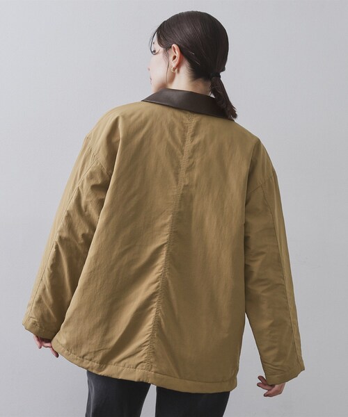 OPAQUE.CLIP（オペークドットクリップ）の「《CLASSY掲載》ステンカラー中綿コート【洗濯機OK】（ステンカラーコート・レディース・ベージュ/チャコールグレー・00）」の13枚目の写真