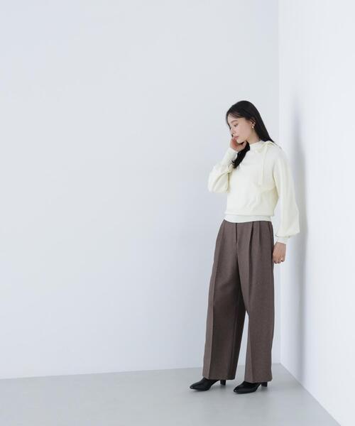 NATURAL BEAUTY BASIC（ナチュラルビューティーベーシック）の「◇サイドナローリボンニット（ニット/セーター・レディース・ブラック/ラベンダー/オフホワイト・FREE）」の19枚目の写真