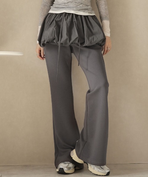 Ulysses(ユリシス)の「バルーンスカートレイヤードパンツ(その他パンツ・レディース・ブラック/ダークグレー/ホワイト・F)」の3枚目の写真