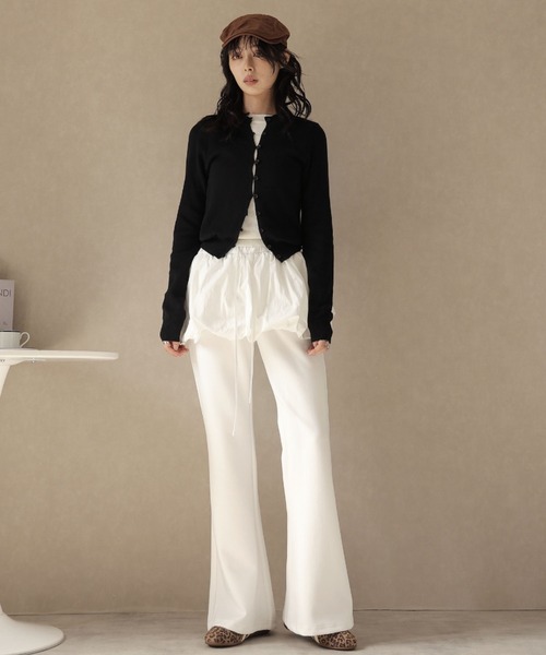 Ulysses(ユリシス)の「バルーンスカートレイヤードパンツ(その他パンツ・レディース・ブラック/ダークグレー/ホワイト・F)」の4枚目の写真