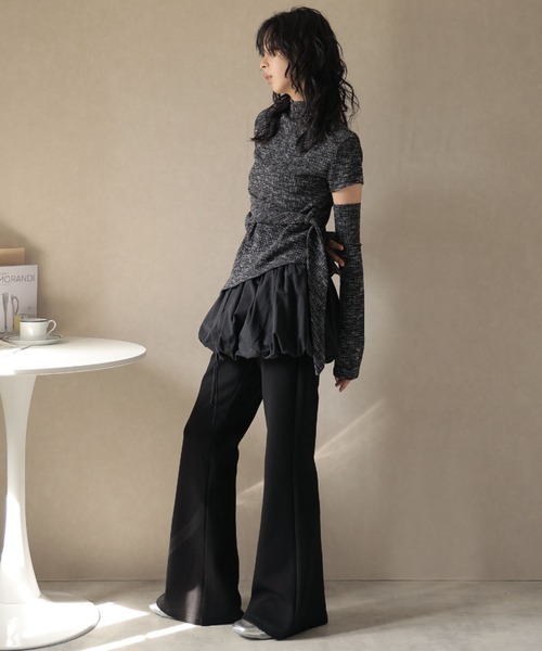 Ulysses(ユリシス)の「バルーンスカートレイヤードパンツ(その他パンツ・レディース・ブラック/ダークグレー/ホワイト・F)」の8枚目の写真