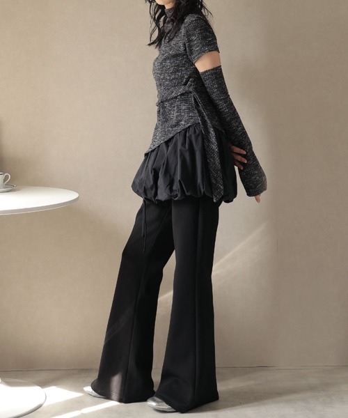 Ulysses(ユリシス)の「バルーンスカートレイヤードパンツ(その他パンツ・レディース・ブラック/ダークグレー/ホワイト・F)」の9枚目の写真