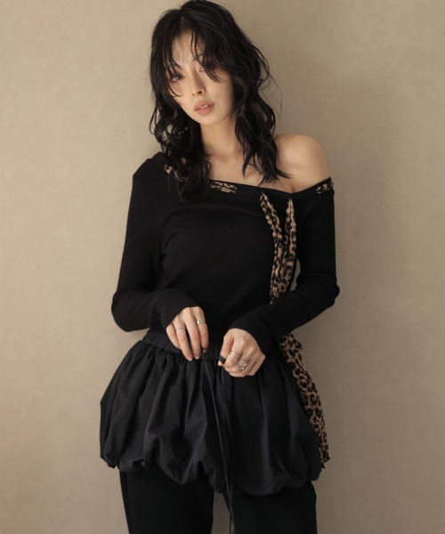 Ulysses(ユリシス)の「バルーンスカートレイヤードパンツ(その他パンツ・レディース・ブラック/ダークグレー/ホワイト・F)」の18枚目の写真