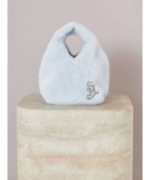 SNIDEL（スナイデル）の「ファーバッグ（ハンドバッグ・レディース・グレー/アイボリー/ライトブルー/ブラウン/ピンク/イエロー・F）」の5枚目の写真