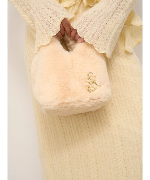 SNIDEL（スナイデル）の「ファーバッグ（ハンドバッグ・レディース・グレー/アイボリー/ライトブルー/ブラウン/ピンク/イエロー・F）」の13枚目の写真