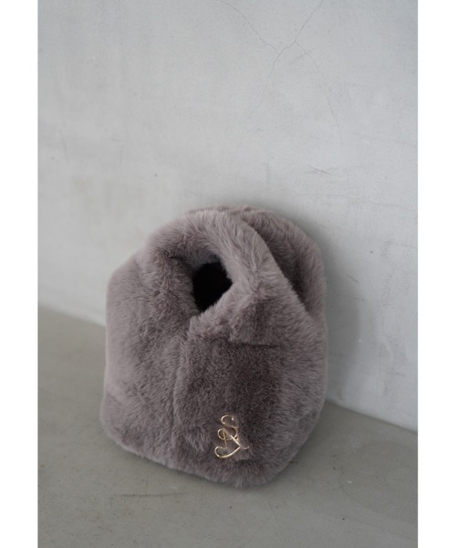 SNIDEL（スナイデル）の「ファーバッグ（ハンドバッグ・レディース・グレー/アイボリー/ライトブルー/ブラウン/ピンク/イエロー・F）」の14枚目の写真