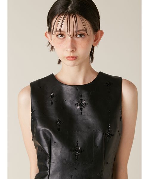 L.B CANDY STOCK]フリルカラー付き2wayミニワンピース（ワンピース