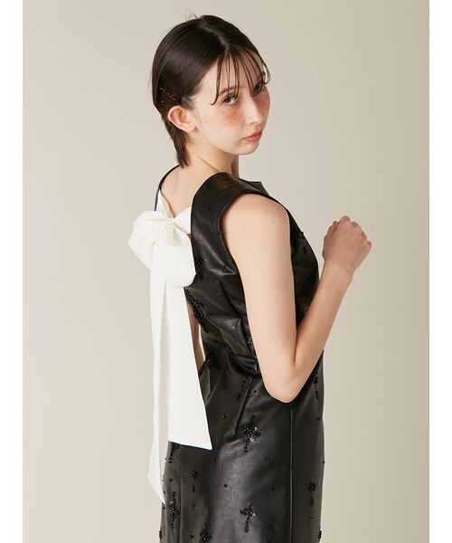 L.B CANDY STOCK]フリルカラー付き2wayミニワンピース（ワンピース