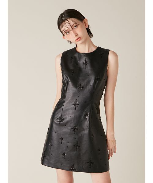 L.B CANDY STOCK]フリルカラー付き2wayミニワンピース（ワンピース