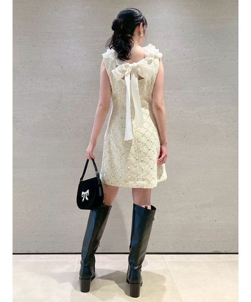 L.B CANDY STOCK]フリルカラー付き2wayミニワンピース（ワンピース